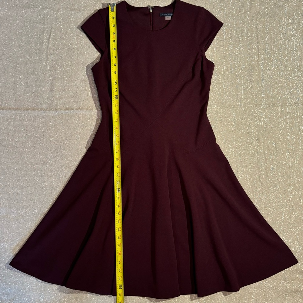 Tommy Hilfiger Dark Purple Cap Sleeve knee length fit and flare Dress Size 4 - Picture 4 of 5